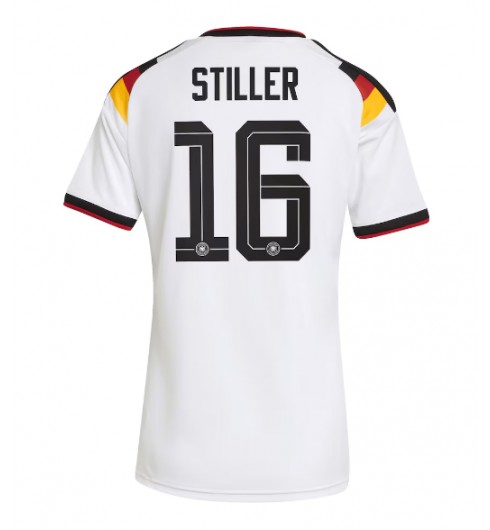 Německo Angelo Stiller #16 Domácí Dres pro Dámské MS 2026 Krátký Rukáv Německo Angelo Stiller #16 Domácí Dres pro Dámské MS 2026 Krátký Rukáv